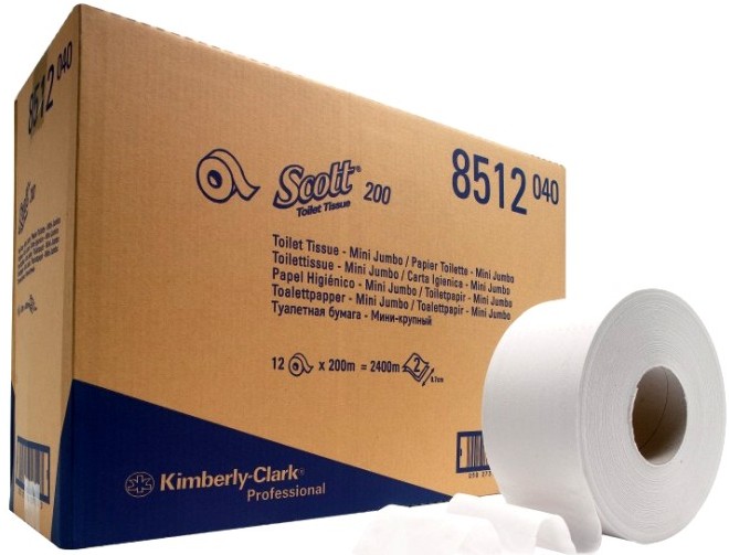 Kimberly-Clark Scott Туалетная бумага Mini Jumbo двухслойная 200 метров