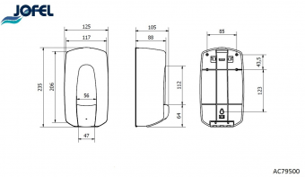Дозатор жидкого мыла Jofel Aitana AC79500