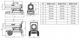 Пушка дизельная прямого нагрева Ballu Siber Heat BHDP-10 SH