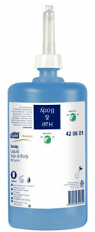Мыло-гель для тела и волос Tork Premium S1, 420601