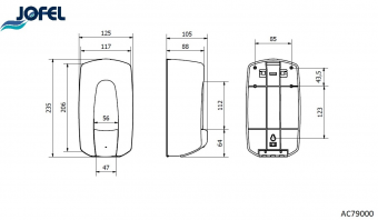 Дозатор жидкого мыла Jofel Aitana AC79000
