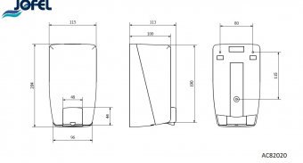 Дозатор жидкого мыла Jofel Azur-Smart AC82020