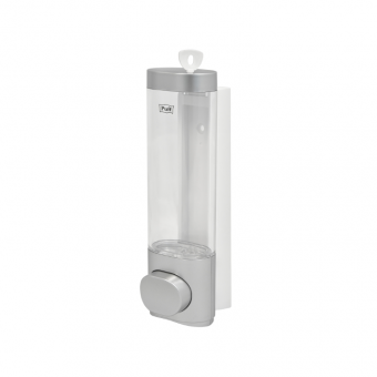 Дозатор для жидкого мыла пластиковый хром  Puff-8105S